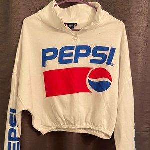 Pepsi Crop Top Hoodie New